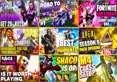 I will design a high quality gaming youtube thumbnail