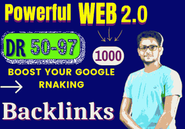 Powerful 1000 Web2.0 Backlinks for your websites ranking