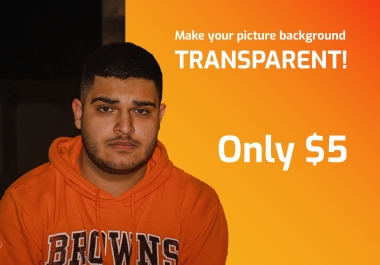 Make your picture's background Transparent in 1 hour Remove Background