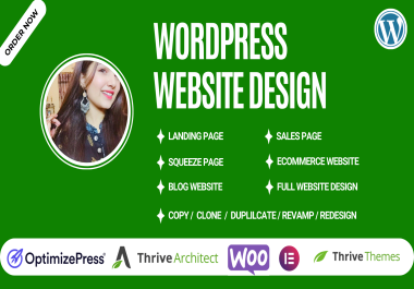i will Design redesign copy duplicate revamp clone website in wordpress