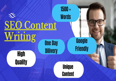 I will write 1500 words unique article and content writing