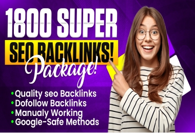 Pro Ranking 1800 Backlinks Accelerator Package - Supercharge SEO & Skyrocket Rankings