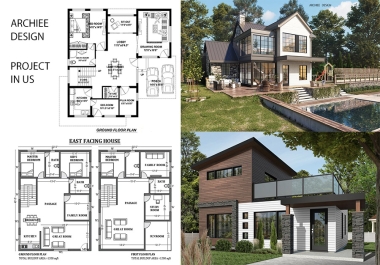 I will do architectural 2d planning 3d modeling and rendering