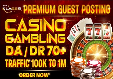 Rank Your 1st Casino,  Buy 2 Get 1 Free Paid 20x Guest Post Dofollow link DA50+DR50+ Traffic 1k to1M