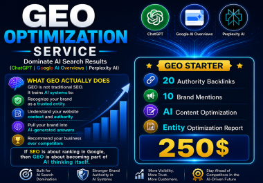 I Will Build Powerful GEO Entity Signals for AI Search Rankings High Quality Backlinks