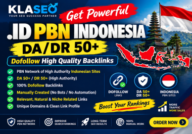 Get Powerful 50. ID PBN Indonesia DA/DR50+ Dofollow High Quality Backlinks
