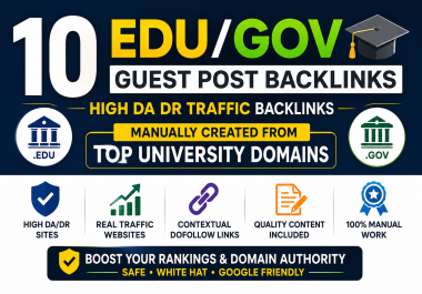 10 E.d/G0V Guest Po. st High DA DR TRAFFIC Manually Created From TOP Uni Domains