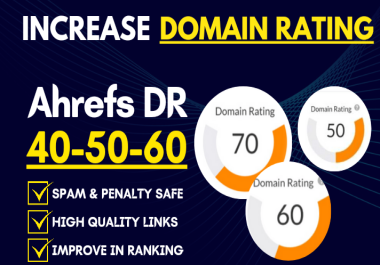 I will increase ahrefs dr 50 for 20 USD