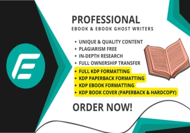 I will ghostwrite your nonfiction book,  kindle ebook and paperback