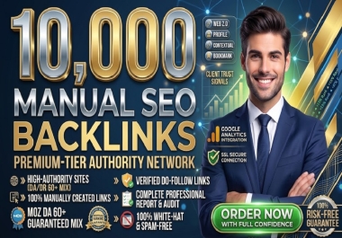 I will build Manual 10,000 Mixed SEO Do-follow backlinks to rank your website 1 on Google