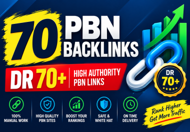 I Will Provide 70 High Quality DR 70+ PBN Backlinks