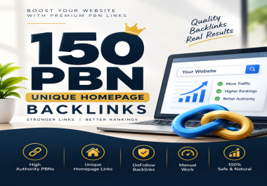 I Will Build 150 PBN Unique Homepage Backlinks for SEO