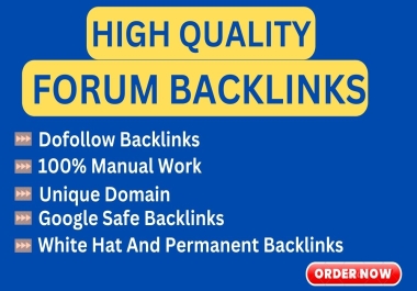 I Will Do Manual 60 Dofollow Forum Posting Backlinks