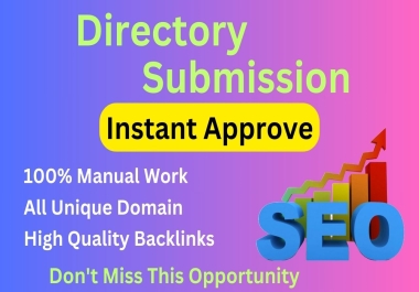 Instant Approval 120 Dofollow Web Directory Manual Backlinks