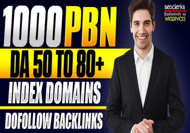 Top-Ranked 1000 Sticky PBN DA 50-80+ Dofollow Backlinks 3+1 Bonus