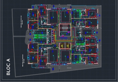 I will carry out a complete study of the electrical part in 2D of an architectural plan.