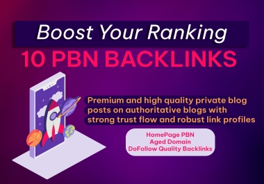 10 Premium Aged Homepage PBN Backlinks with DA50+