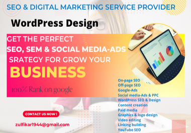 Increase your business and boost your rank on the first page by the complete SEO service