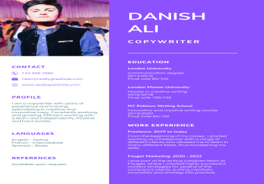 I will write professional resume, provide cv writing services.