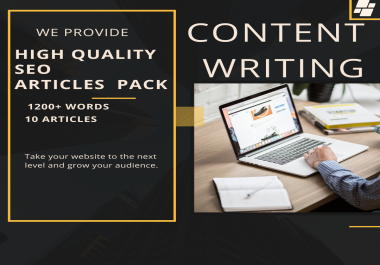 I will write 1200 x 10 unique SEO optimized articles