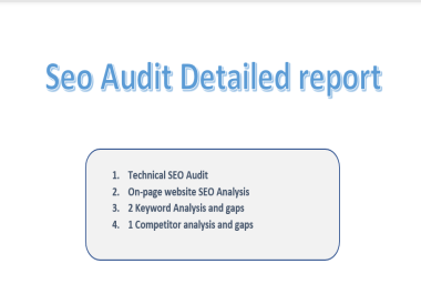 On site SEO Key word analysis Competitors analysis