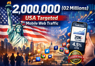 Two Millions USA Real Targeted PREMIUM Mobile Visitors Traffic to Any Links or Sites