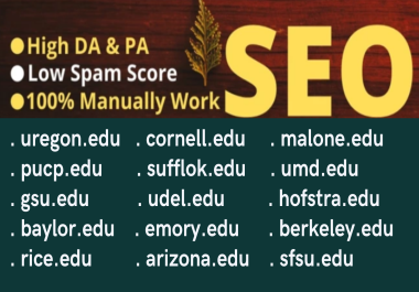 Build 30 DA 80+ USA EDU whitehat Backlinks to boost your Website