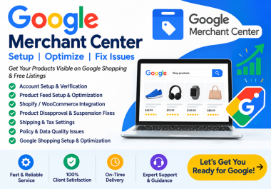 I will fix Google Merchant Center misrepresentation issues and Setup Shopping Ads