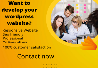 I will develop professional wordpress website for you