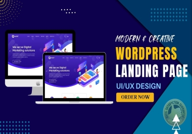 I will responsive landing page wordpress website design in 24 hours