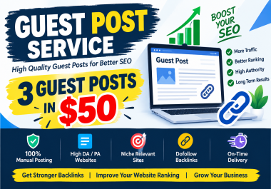 3 High-Quality Guest Posts for SEO Backlinks
