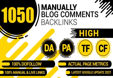 I will create 1050 manually High blog comments SEO backlinks Lastest Google Update 2026