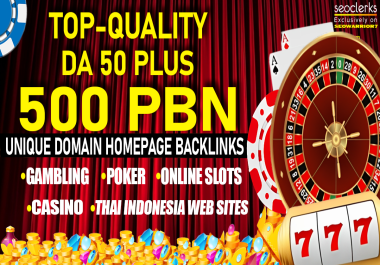 Top QuaIity DA70 To 50 PLUS 500 PBNs Unqiue Domain Permanents Homepage Dofollow Backlinks