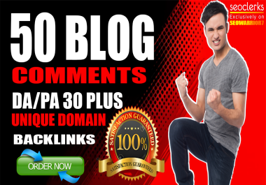 Boost Your SEO with 50 Bl0g Comment Backlinks with DA/PA 30+ Unique Domains