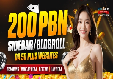 POWERFUL 200 HOMEPAGE SIDEBAR & FOOTER DA/DR 50+ BACKLINKS
