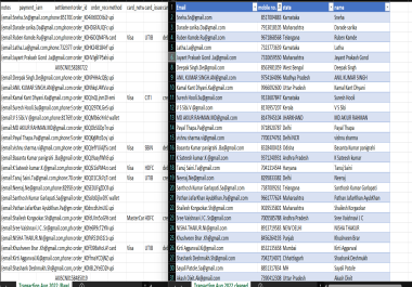 I will clean,  organize and merge excel or CSV data