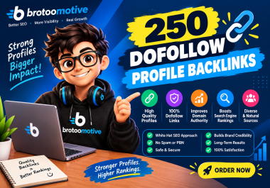 250 Dofollow Profile Backlinks for Google Top Ranking