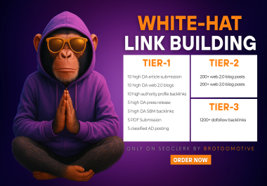 White Hat SEO Link Building Tier 1-2-3 Dofollow Backlinks Service