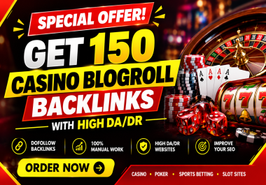 Special Offer Get 150 High DA/DR Blogroll Backlink