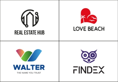 I will create Minimalist,  Modern,  flat logo design for you