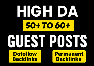Gold Standard 25 Guest Posts on DA70+ and DR40+ High Authority Websites With Content