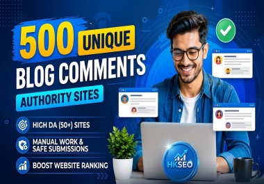 Increase Website Ranking 500 Blog Comment Authority Sites Manual Work