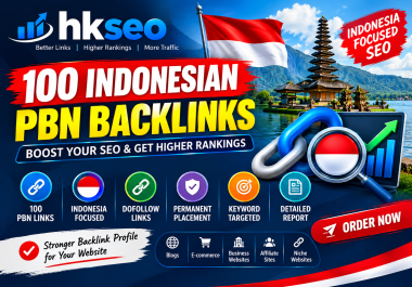 I Will Build 100 Indonesian PBN Backlinks for SEO & Google Ranking