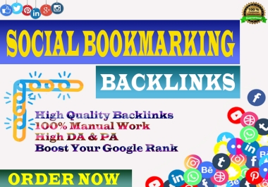 I will provide manual High Quality 55 Social Bookmarking SEO Backlinks