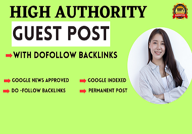 I will do write and publish high DA manually 5 guest post,  SEO dofollow backlinks