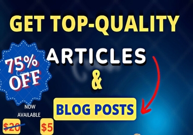 I will be writing 1,000 words SEO blog posts