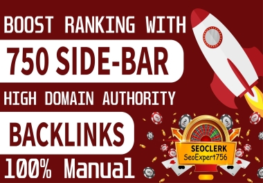 Rank your Website with a 750 Sidebar da 50+ Dofollow Backlinks