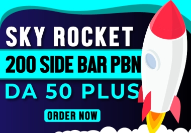 Get Powerful 200 Sidebar PBN DA 50 PLUS Backlinks