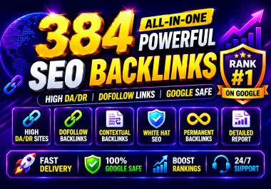 384 Premium Dofollow SEO Backlinks Package