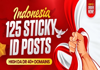 125 ID Sticky Homepage PBN Posts on High-Quality DA 40+ and DR 40+ Sites